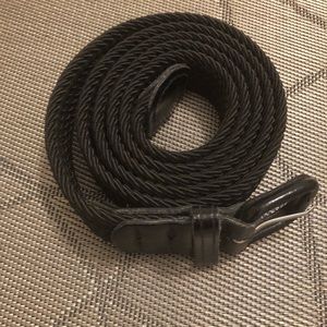 Men’s Black stretch leather